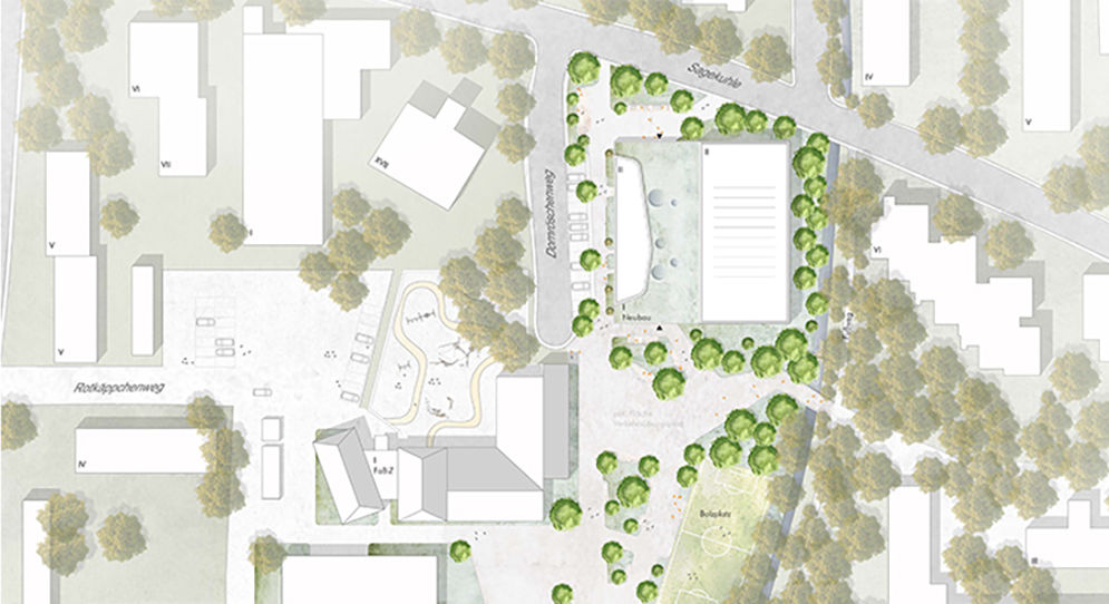 Neubau 2-Feldsporthalle Rotkäppchenweg Buxtehude Entwurf BKSA