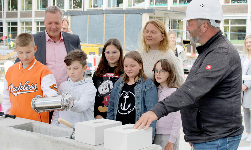 Grundsteinlegung Osterfeldschule in Lünen-Mitte