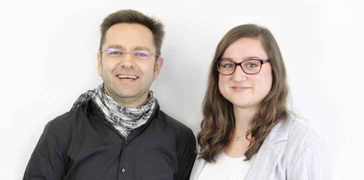 Gabor Csirmaz und Lorena Blesing leiten unser Kompetenzfeld Schulbau