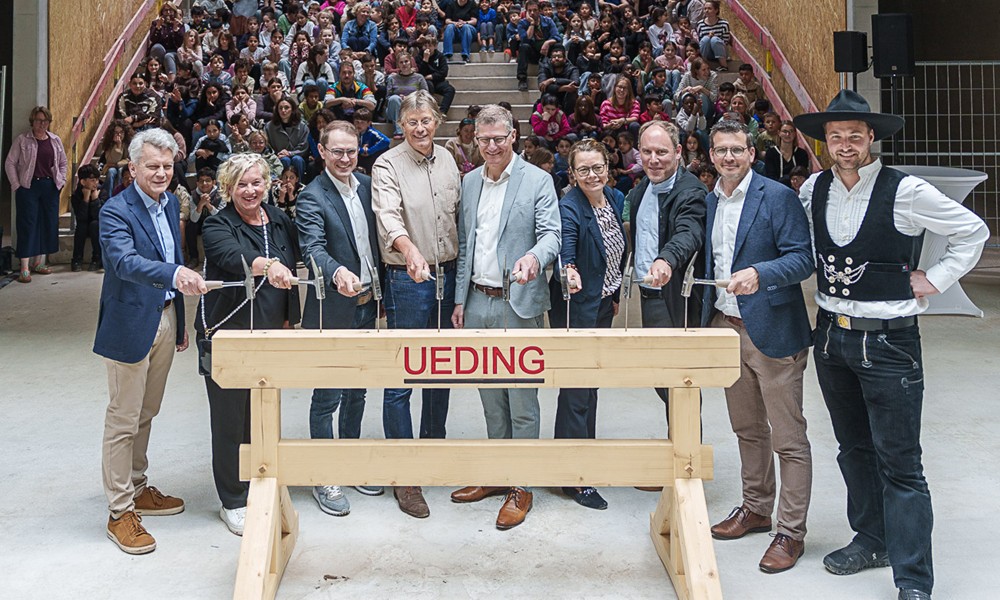 Neubau der Melanchthonschule in Münster-Coerde erreicht einen wichtigen Meilenstein Richtfest an der Melanchthonschule in Münster-Coerde